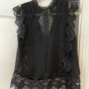 Black lace top